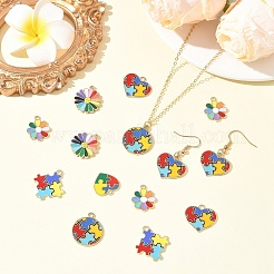 30 Stück 6 Arten Legierung Emaille Anhänger&nbsp;ENAM-YW0009-22