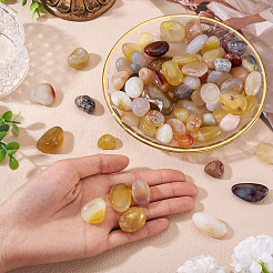 250 g de perles d'agate naturelle teintes et chauffées&nbsp;G-TA0002-73B