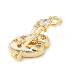 Pendentifs avec zircon cubiques à micro-pavés en laiton&nbsp;KK-I380-19G