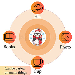 8 шт. пластиковые водонепроницаемые самоклеящиеся наклейки с картинками&nbsp;DIY-WH0428-169