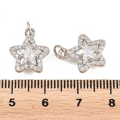 Messing klare Zirkonia Charms&nbsp;KK-B186-14P
