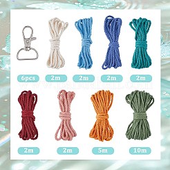 DIY Blume Baumwollschnur Fäden Stricken Anhänger Dekoration Herstellung Kits&nbsp;DIY-SC0027-63A