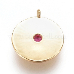 Латунные микро проложить кубического циркония подвески&nbsp;ZIRC-L075-63A-G