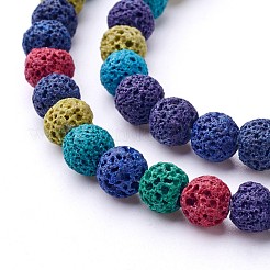 Бусы из натуральной лавы&nbsp;X-G-D053-8mm-1