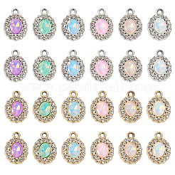 40 шт. 2-цветный сплав с УФ-покрытием и разноцветными стеклянными стразами&nbsp;FIND-PJ0001-38