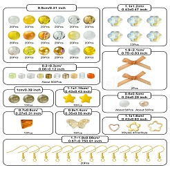 Наборы для самостоятельного изготовления сережек из стеклянных бусин&nbsp;DIY-YW0011-24