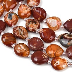 Природные пожары треск агат бисер нитей&nbsp;G-K393-E01-10x12