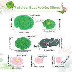 35 шт. 7 стиля смоляное искусственное водное растение-украшение&nbsp;AJEW-CA0005-01