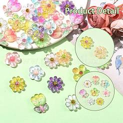 30 pièces 15 styles cabochons acryliques&nbsp;MACR-SZ0001-91