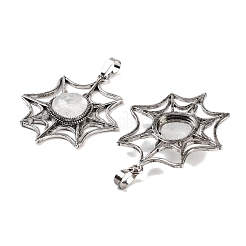 Подвески в виде паутины из натурального кристалла кварца и горного хрусталя&nbsp;G-Q163-09AS-05