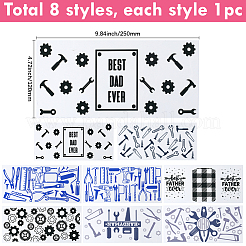 8 stücke 8 arten pvc kunststoff wasserdichte dekorative aufkleber etiketten&nbsp;DIY-SP0004-93F