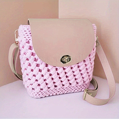 1 juego de accesorios para bolso de hombro de ganchillo de cuero sintético hecho a mano&nbsp;PURS-CL0001-37B