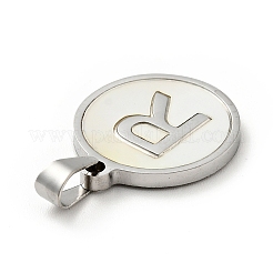 Acciaio inossidabile 304 con pendenti in conchiglia bianca&nbsp;STAS-G268-01R-P