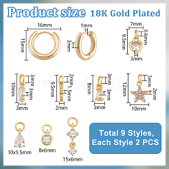 Наборы для изготовления сережек-колец из латуни&nbsp;GLAA-PH0033-52