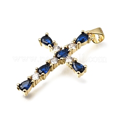 Pendentifs en laiton pavé de zirconiums cubiques de Pâques&nbsp;CU-E002-01A-G
