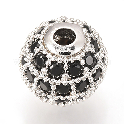 Perline zirconi micro pave  in ottone&nbsp;ZIRC-Q013-8mm-143P