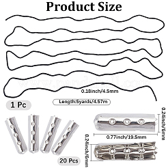 20 Stück Säulen-Schnürsenkel-Schnallenverbinder aus Aluminiumlegierung&nbsp;FIND-CY0001-95A