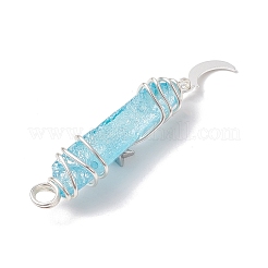 3 шт. 3 стиля гальванизированных подвесок из натурального кварцевого кристалла с заостренными концами из медной проволоки&nbsp;PALLOY-JF03767-04