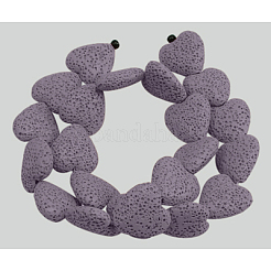 Окрашенные бусины из натурального камня лавы&nbsp;G917-4