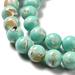 Perles de turquoise synthétique et coquillage assemblées&nbsp;G-D482-01C-08