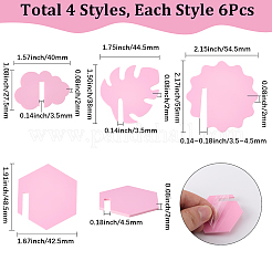 24 шт. 4 стиля акриловых подвесок для бокалов вина&nbsp;AJEW-SC0031-67