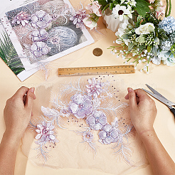 3d ткань из полиэстера с компьютерной вышивкой&nbsp;DIY-WH0320-54B