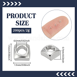 2 г 925 бусины-разделители из стерлингового серебра&nbsp;STER-BC0003-49P