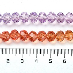 Brins de perles de verre peints transparents&nbsp;X1-DGLA-A034-T6mm-A12