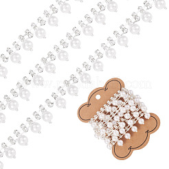 1 ярд круглых хрустальных стеклянных чашечных цепочек со стразами&nbsp;DIY-PJ0001-43A