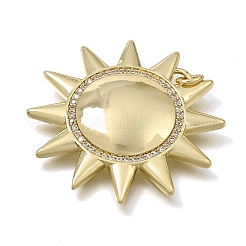 Pendentifs en laiton zircon cubique transparent&nbsp;CU-CBAEEA8-21G