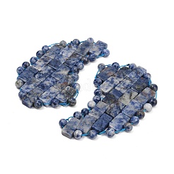 Натуральные патчи для глаз из яшмы с синими точками&nbsp;G-D301-A07