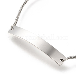 Браслеты-слайдеры из не тускнеющей нержавеющей стали 304&nbsp;LS-BJEW-M233-02P