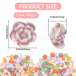 100 шт. светящиеся непрозрачные смоляные декодированные кабошоны&nbsp;MRMJ-SP0001-29