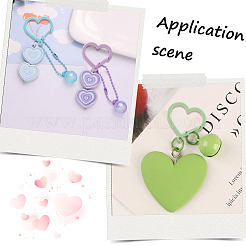 20 шт. 10-х цветные застежки-карабины из сплава с покрытием из запекаемой краски для брелоков&nbsp;FIND-SC0017-48