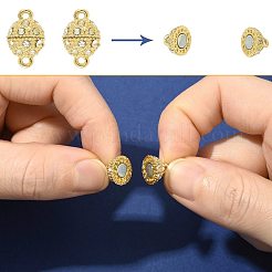10 bolsa de cierres magnéticos de aleación con rhinestone&nbsp;RB-FS0001-08G