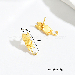 Милые серьги-гвоздики в виде кошек для женщин&nbsp;DX2509