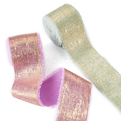 2 Rolle ausgefranstes Polyesterband in 2 Farben&nbsp;OCOR-TA0002-05
