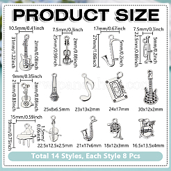 112 pz 14 stili pendenti in lega di stile tibetano&nbsp;FIND-UN0010-31