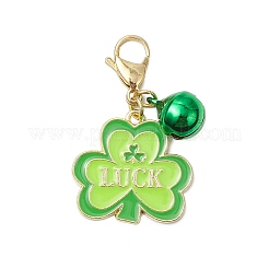 St. Patrick's Day Legierungs-Email-Anhängerdekorationen&nbsp;HJEW-JM02924