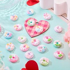 20 Stück undurchsichtige Harz-Decoden-Cabochons&nbsp;RESI-TA0005-33