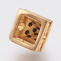 Perline zirconi micro pave  in ottone&nbsp;ZIRC-F083-084G-RS