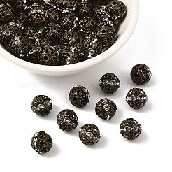 Grade ottone strass perline&nbsp;X-RB-A011-10mm-01AB-NF