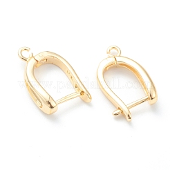U-образные латунные серьги-кольца с застежкой сзади&nbsp;KK-J278-39G