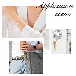 6 шт. 3 стиля латунных пружинных затворных колец&nbsp;KK-HS0015-07