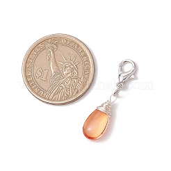 Подвесные украшения в виде капли из стекла&nbsp;HJEW-JM02974-01