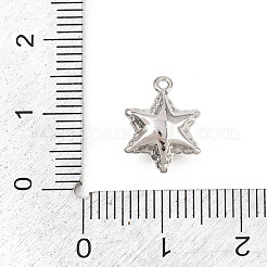 Pendentifs en laiton micro pavé de zircone cubique transparent pour la saint-valentin&nbsp;KK-D225-10P