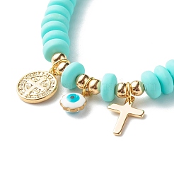 Set di bracciali elasticizzati e con perline e maglie a catena&nbsp;BJEW-JB06563-02