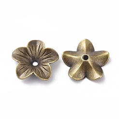 Крышки для бусин тибетского стиля&nbsp;TIBEB-A11022-AB-FF