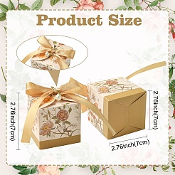 20 шт. Картонные подарочные коробки с цветочным принтом&nbsp;CON-YW0001-93A