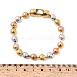 Braccialetti con perline rotonde in acciaio inossidabile 304 per donne e uomini&nbsp;BJEW-K240-10B